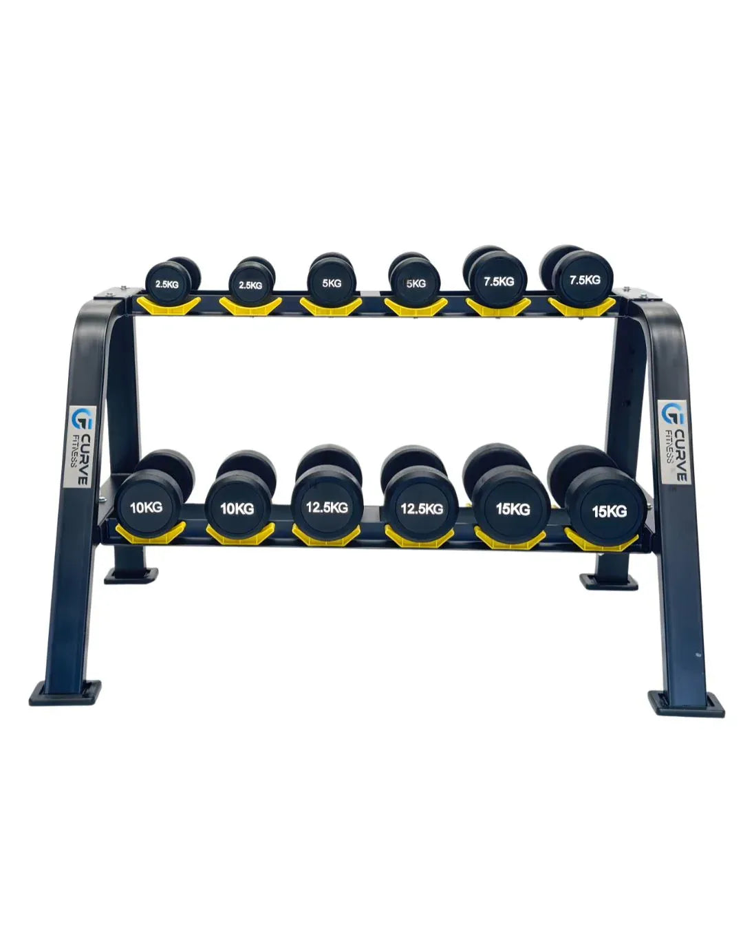 2-Tier Round Dumbbell Rack(Fits 6 pairs of Round Dumbbells)