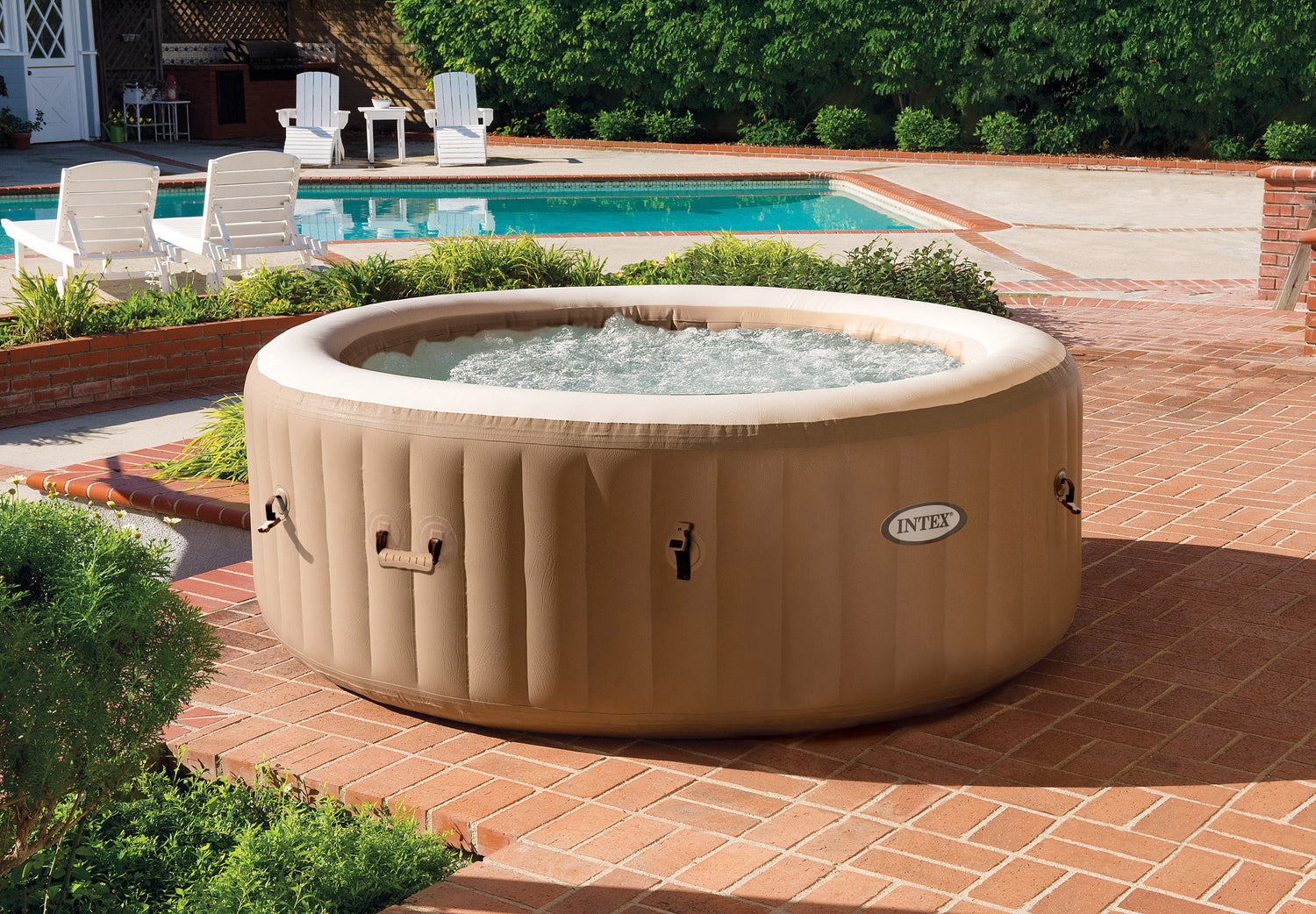 Intex PureSpa Bubble Massage 4 Person Spa 28426