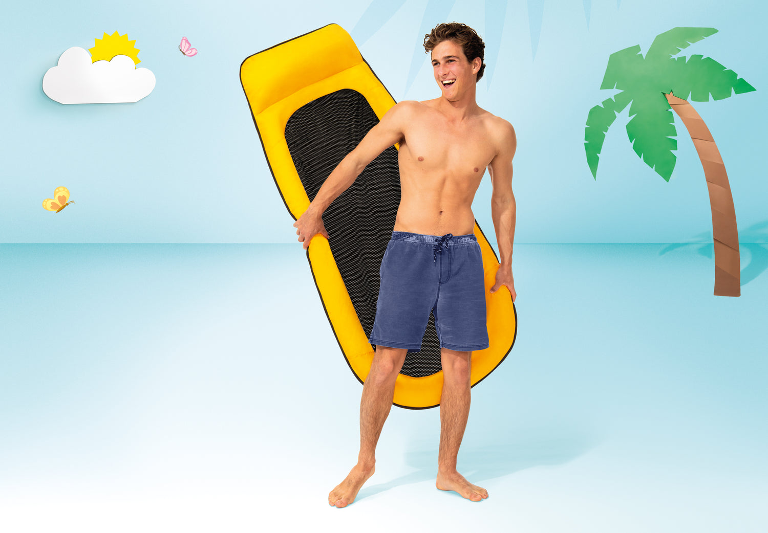 Intex Mesh Inflatable Pool Lounge - Great for Travel 58836