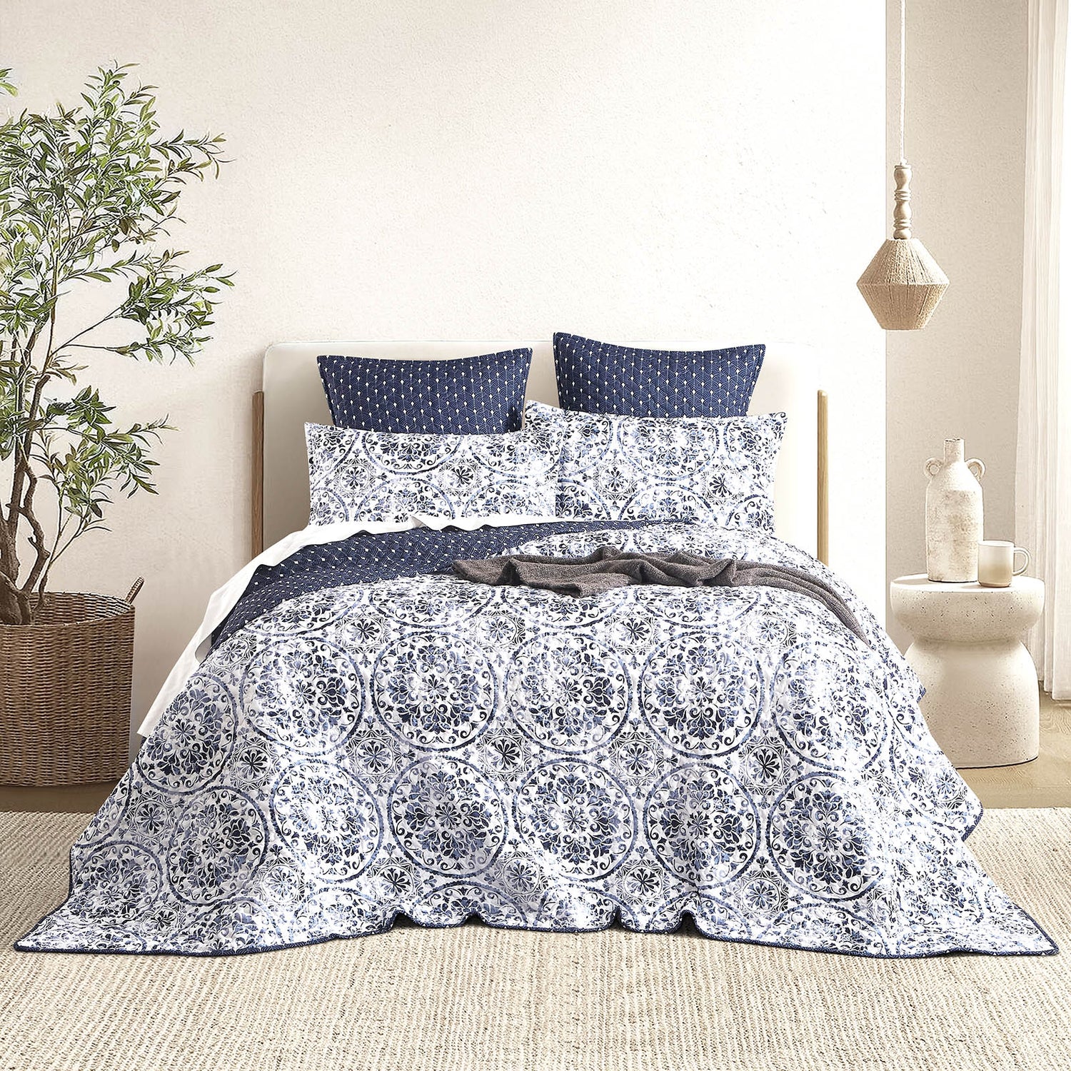 Delos Quilted Reversible European Pillowcase by Renee Taylor