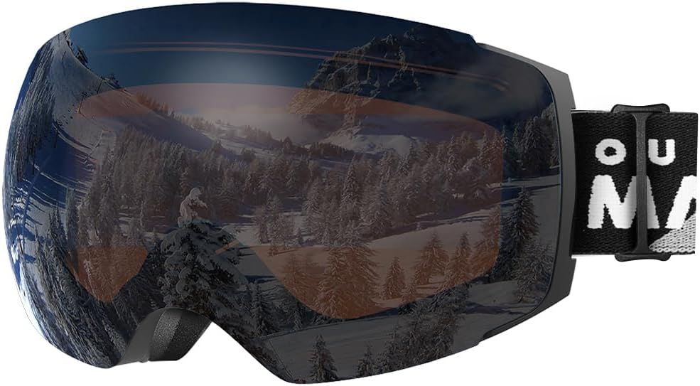 OutdoorMaster Ski Goggles PRO - Frameless, Interchangeable Lens 100% UV400 Protection Snow Goggles for Men & Women-OM-2