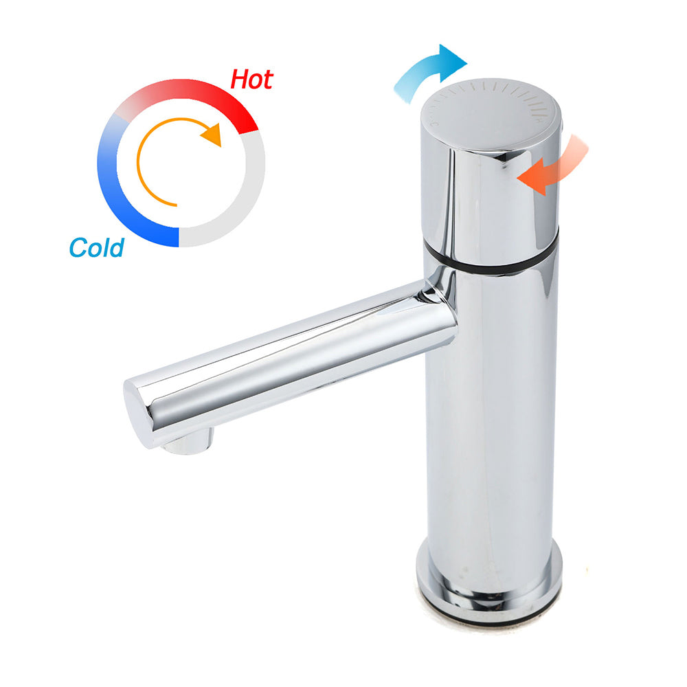 WELS Bathroom Basin Mixer Vanity Sink Bubble Faucet Tap Laundry Brass Chrome Set
