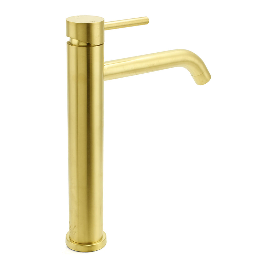WELS Brushed Gold Tall Kitchen Laundry Basin Mixer Vanity Sink Faucet Tap Bath