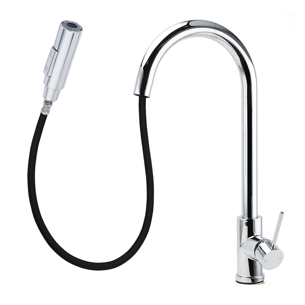WELS Chrome 2 Modes Spray Pull Out Kitchen Swivel Faucet Sink Tap Laundry Mixer