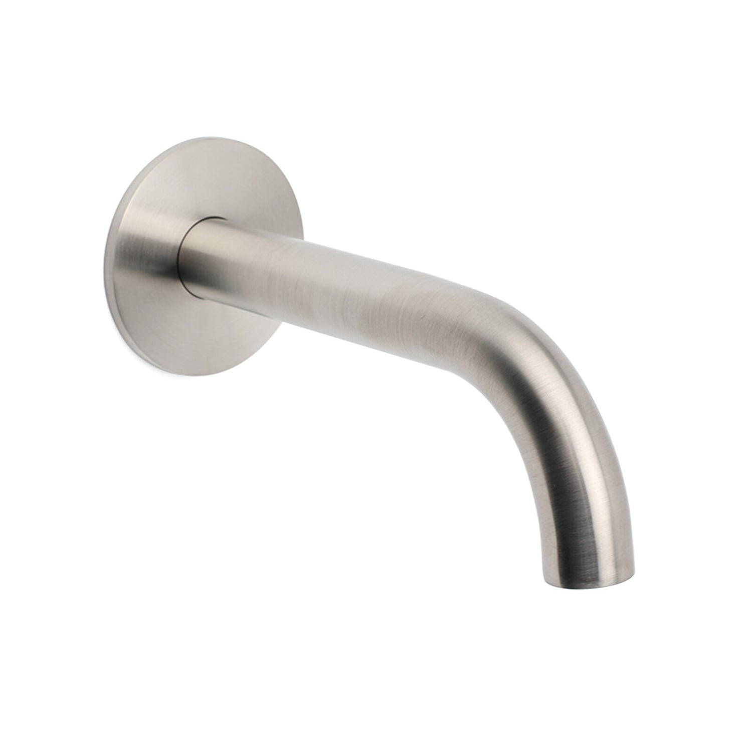 Brushed Nickel 150mm Round Curve Faucet Water Outlet Swivel Bathtub Filler Spout