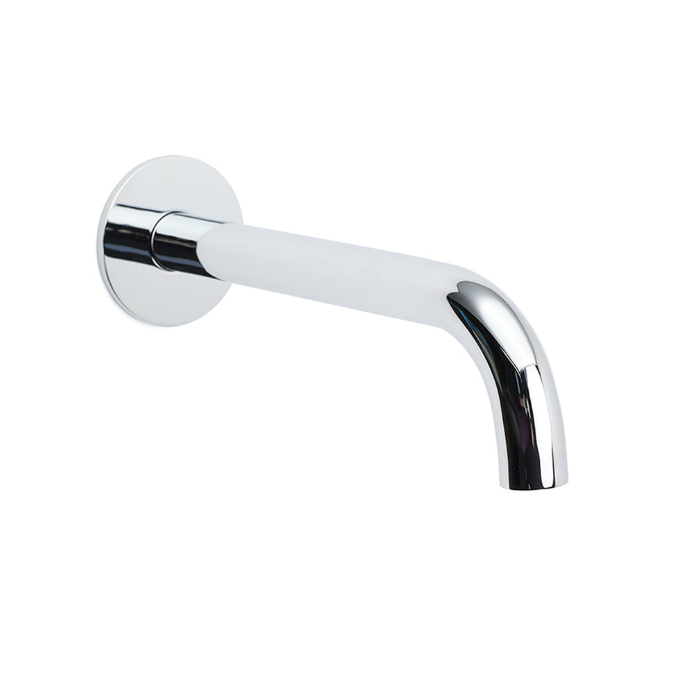 Polisehd Chrome Round 200mm Length Faucet Outlet Bath Tub Water Filler Spout Kit