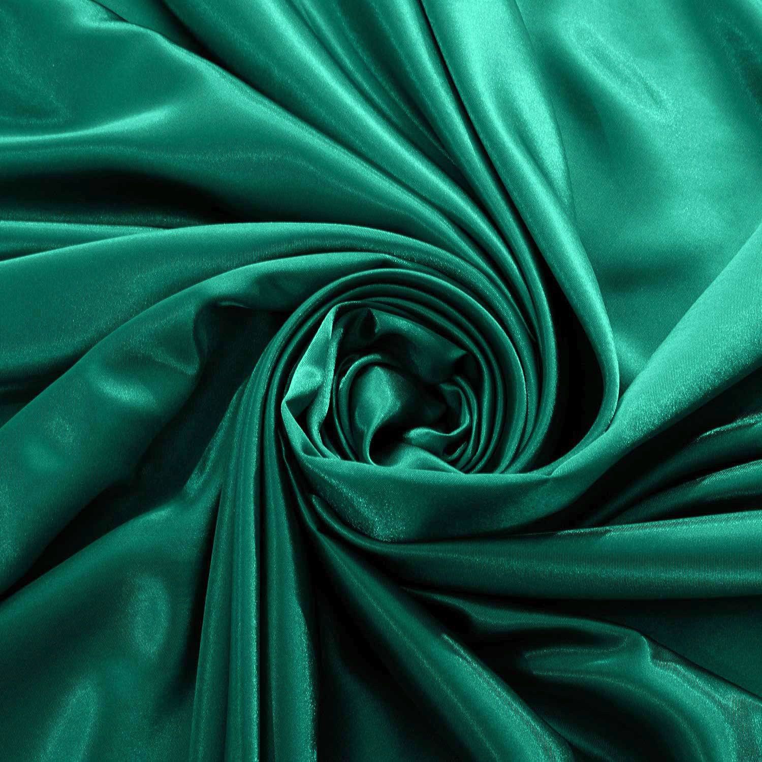 Art Silk Satin Sheet Set Hotel 4 Pieces Fitted/Flat Sheet Bedding Set-Luxury Soft Silky Sheets for Hair and Skin, Similar to Silk Bed Sheets Set 4 Pieces(Double,Green)