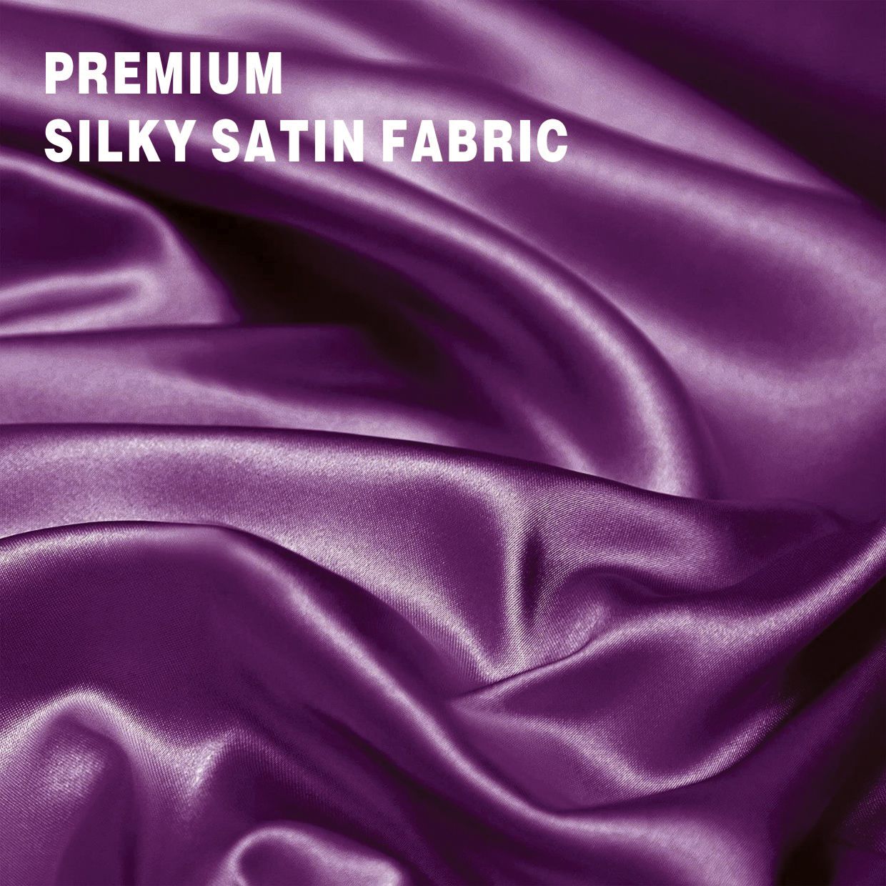 Art Silk Satin Sheet Set Hotel 4 Pieces Fitted/Flat Sheet Bedding Set-Luxury Soft Silky Sheets for Hair and Skin, Similar to Silk Bed Sheets Set 4 Pieces(King,Purple)