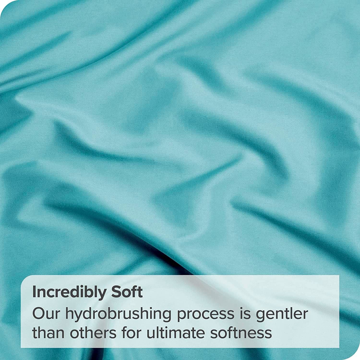Hotel Quality Fitted Sheet - 1 Piece Fitted Sheet  -Breathable Bedding - Wrinkle, Fade, Stain Resistant- 16inch/40cm Deep Pocket Fitted Bed Sheet-Wrinkle and Fade Resistant,(Ice blue,Double)