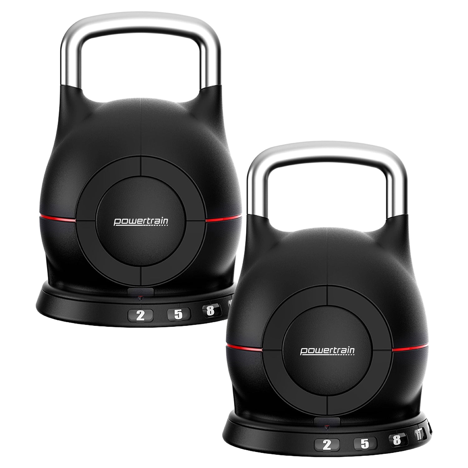 Powertrain 40kg Adjustable Kettlebell One Hand Adjustment Weight Set