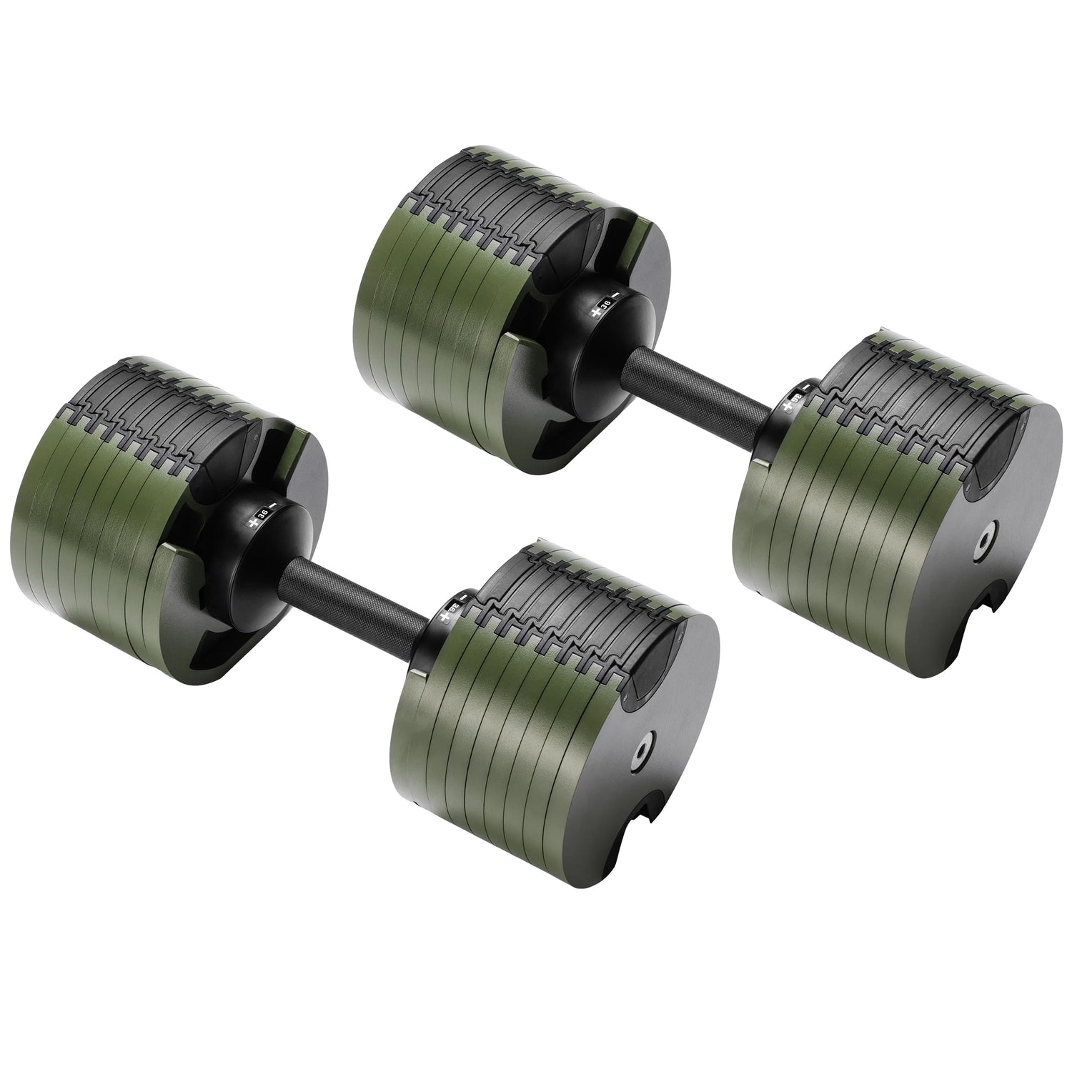 Powertrain Eon Dial-Up 72KG Adjustable Dumbbells Pair - Green