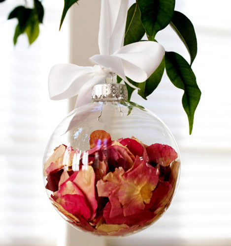 20 x Glass Bauble 8cm Diameter Round Clear with Silver Cap - table or tree centrepice personal memory theme craft gift