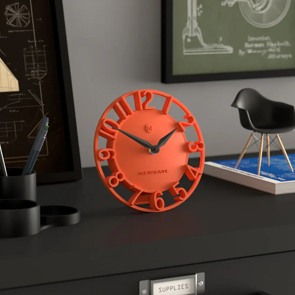 Newgate Timewarp Mantel Clock-Orange