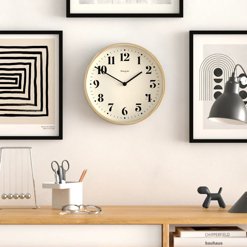 Newgate Number Four Theatre Wall Clock-Faux Wood