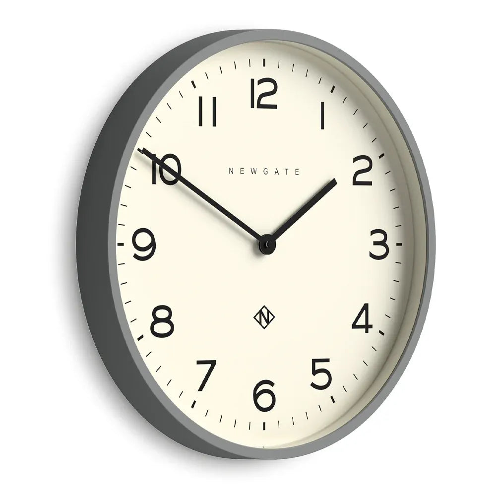 Newgate Number Two Echo Wall Clock-Posh Grey