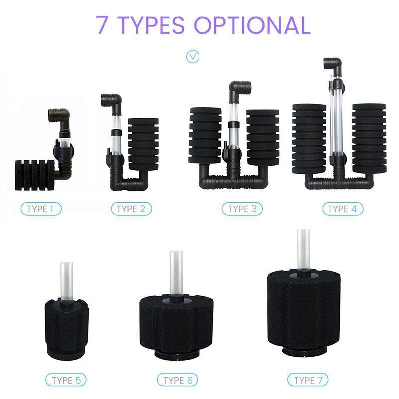 Air Sponge Filter Biological Aquarium Water Fish Tank Foam Small Medium Large - Type 3