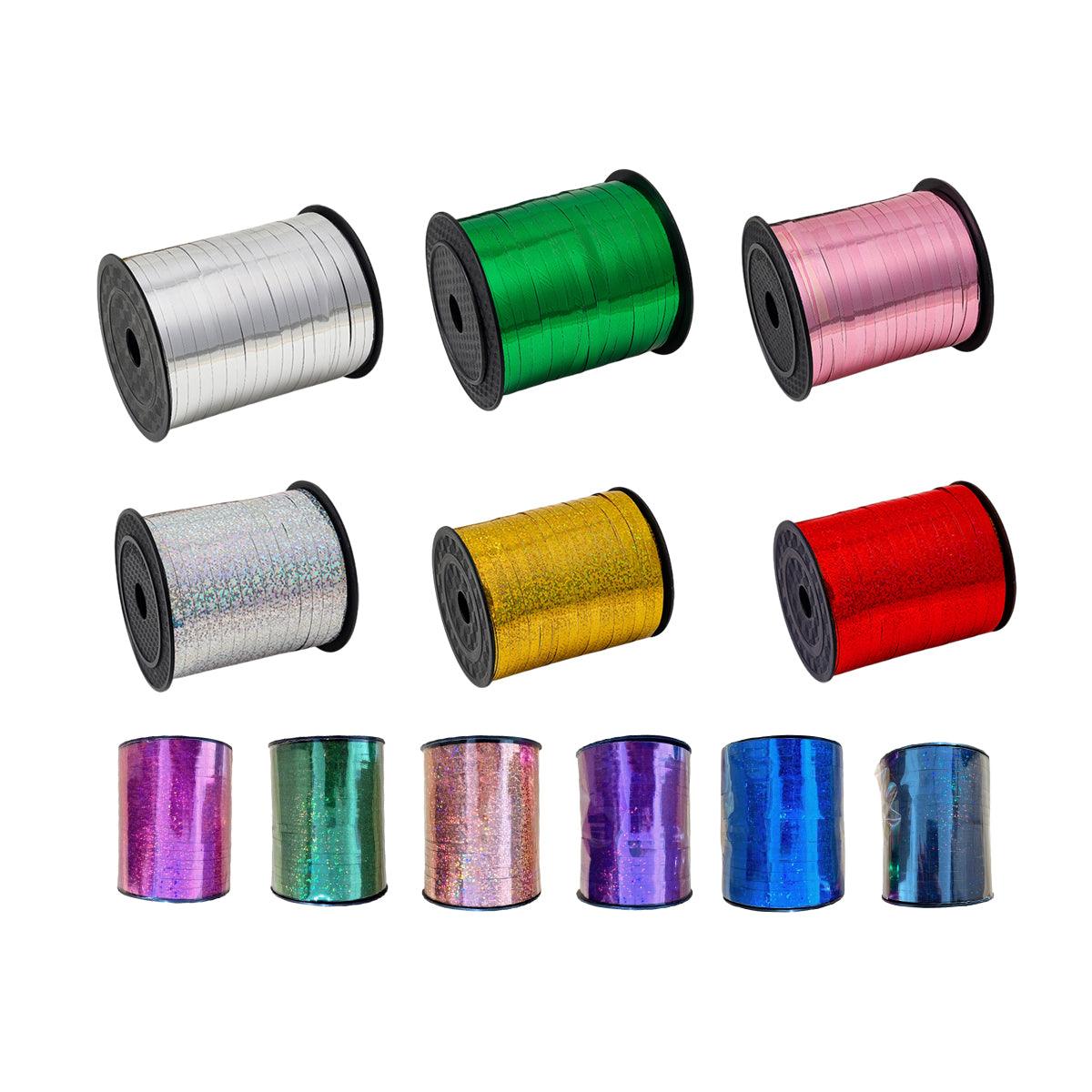 5mm Balloon Ribbon Curling Party String Gift Wrap Decoration Birthday Wedding - Bright-Silver