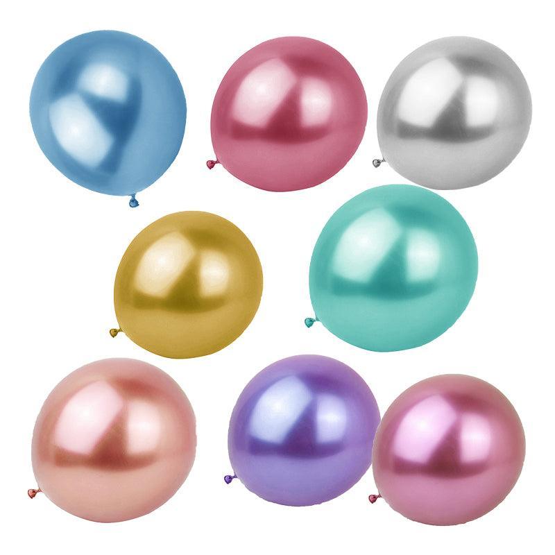 Metallic Latex Balloons 12 Inch Chrome Party Balloons for Birthday Wedding Decoration - Rose Gold 50PCS