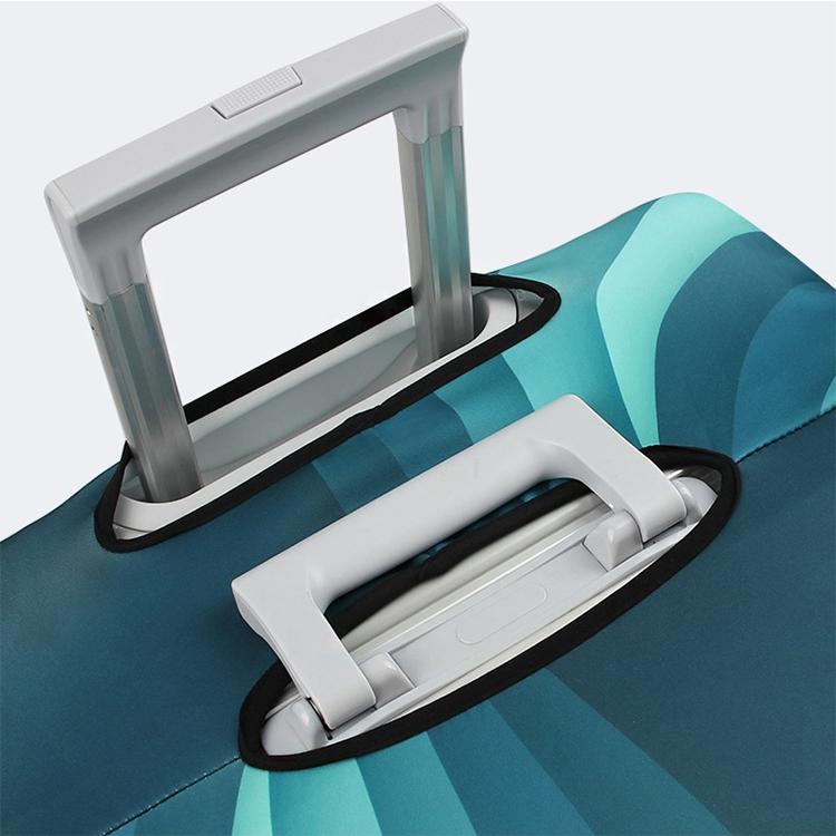 Protective Elastic Luggage Covers - 25-28 Inch - Resistant to Abrasion and Dust - Green Ripple