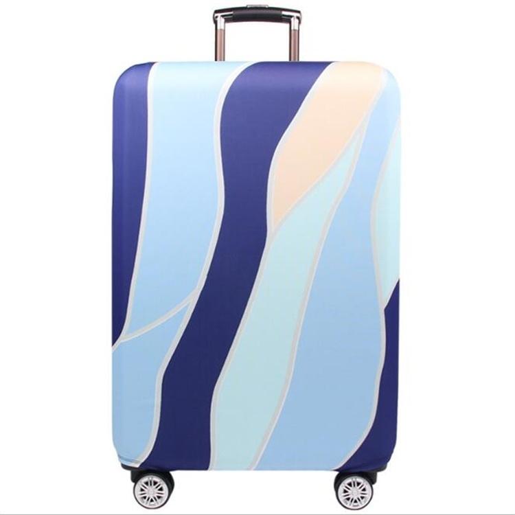 Protective Elastic Luggage Covers - 25-28 Inch - Resistant to Abrasion and Dust - Blue Ripple
