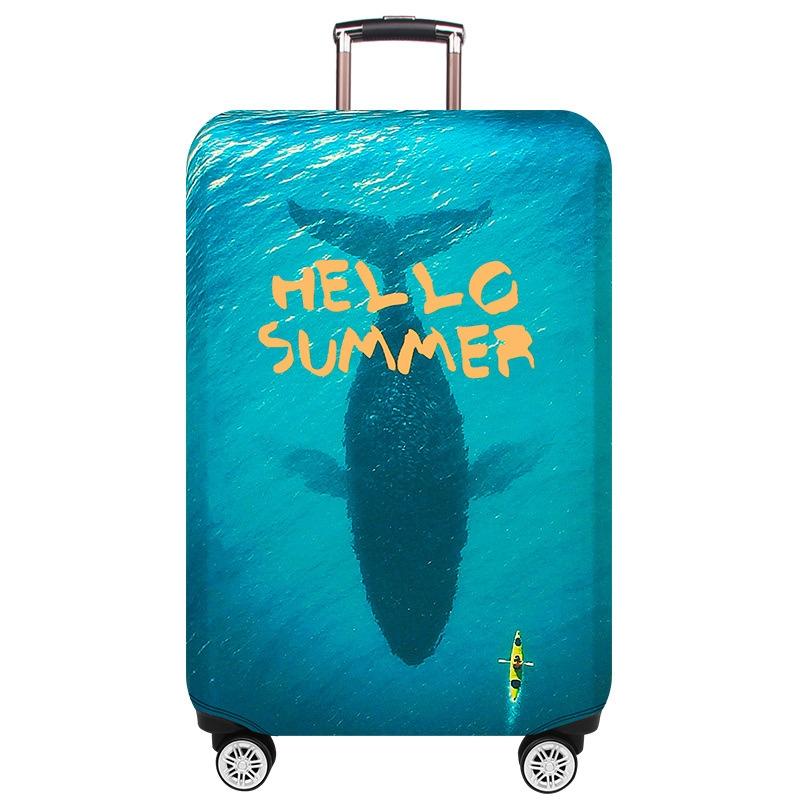 Protective Cover for Trolley Luggage - Durable and Dustproof - Large Size - Deep Sea Whale - L