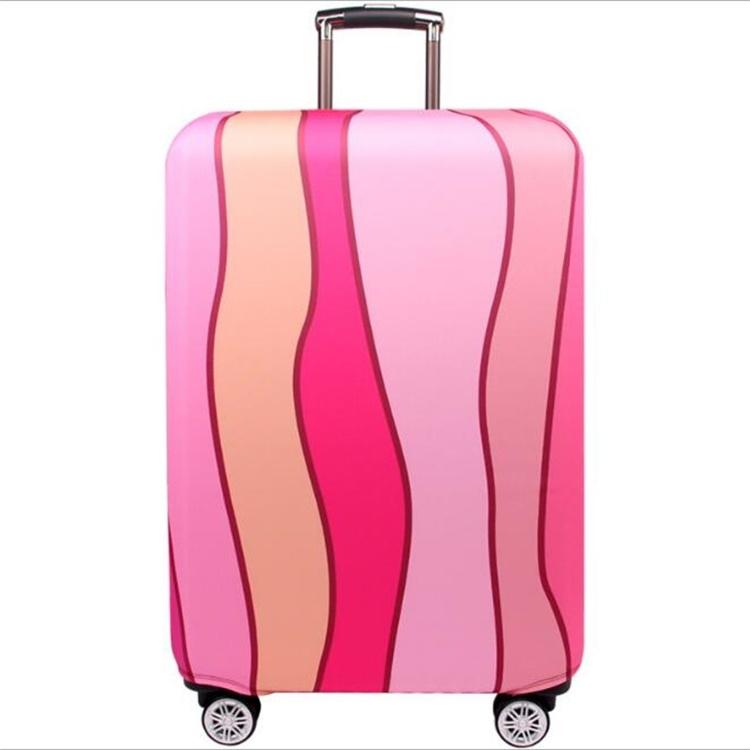 Protective Elastic Luggage Covers - 25-28 Inch - Resistant to Abrasion and Dust - Pink Ripple