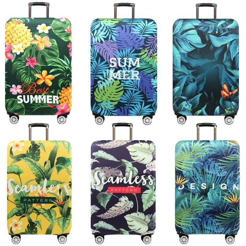 Stretchy Luggage Dust Cover - Durable & Protective - Size l - Banana Leaf Purple - Xl