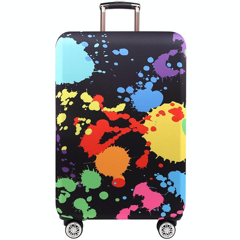 Medium Elastic Luggage Cover - Thick Wear-resistant Anti-dust Protection - Colourful Watercolour