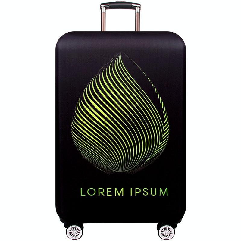 Medium Elastic Luggage Cover - Thick Wear-resistant Anti-dust Protection - Green Leaves