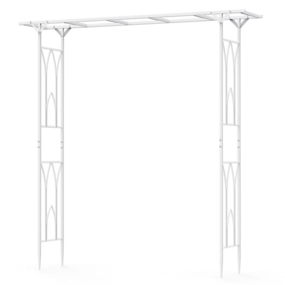 Decorative Metal Garden Trellis Arch Durable Steel Tubing Wedding Party Archway