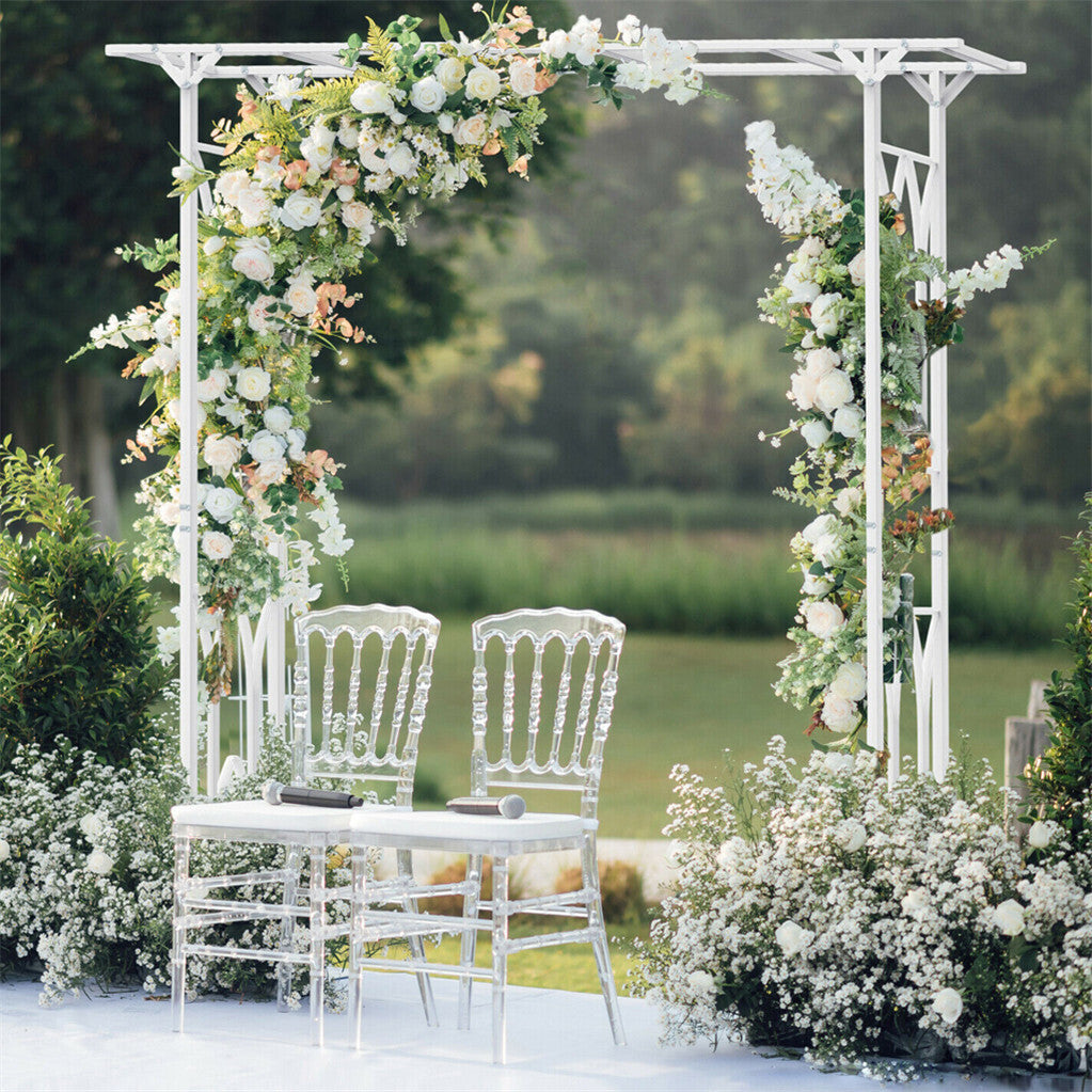 Decorative Metal Garden Trellis Arch Durable Steel Tubing Wedding Party Archway
