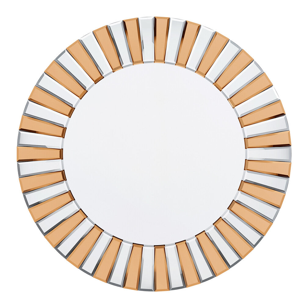 Radiant Sunburst Mirror: Elegant Wall Mounted Decor for Your Living Space