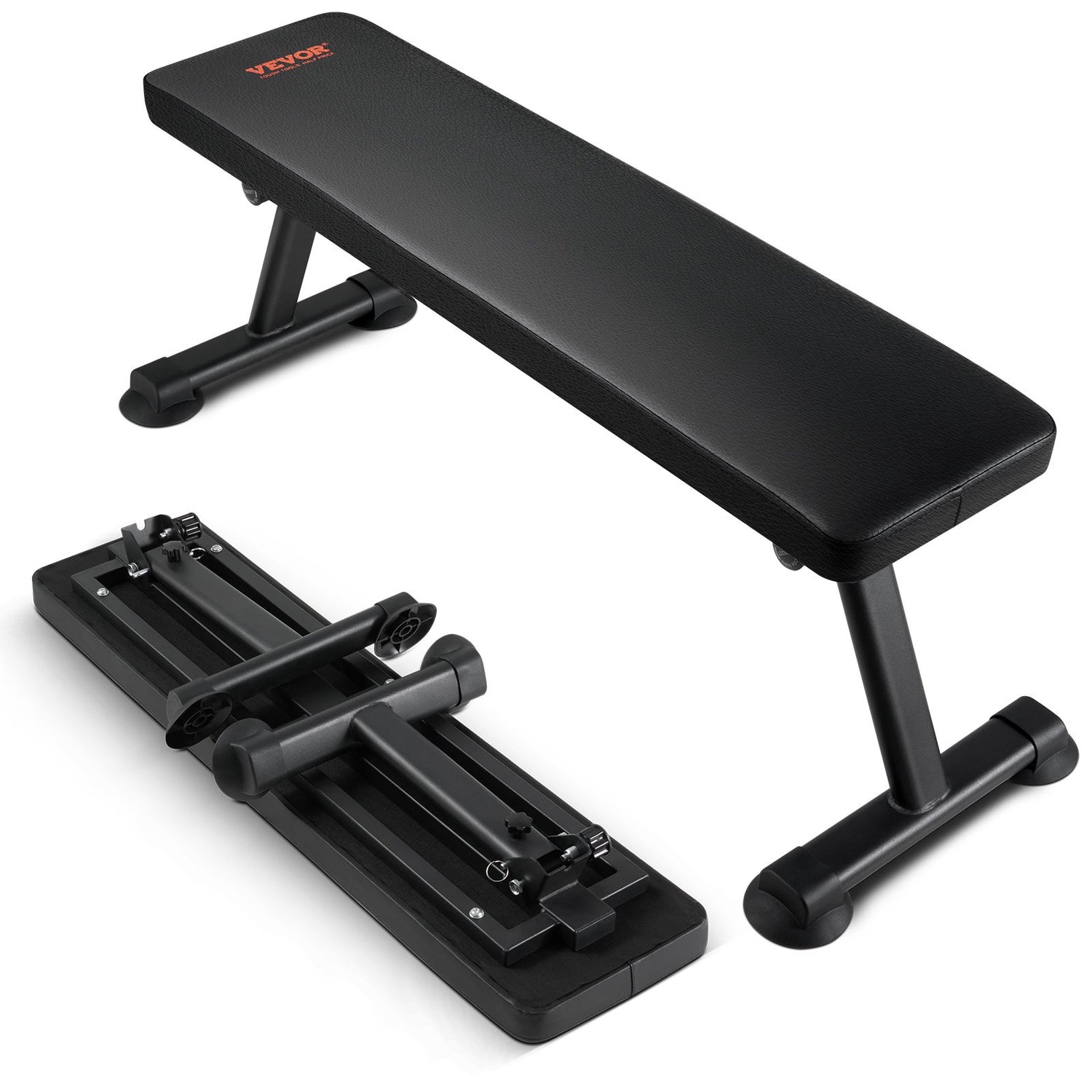 Flat Weight Bench, Foldable Strength Training Bench, Utility Workout Bench for Full Body Workout, 1000 LBS Press Bench for Home Gym Exercise, for Multi-Purpose Weight Training and Ab Exercises