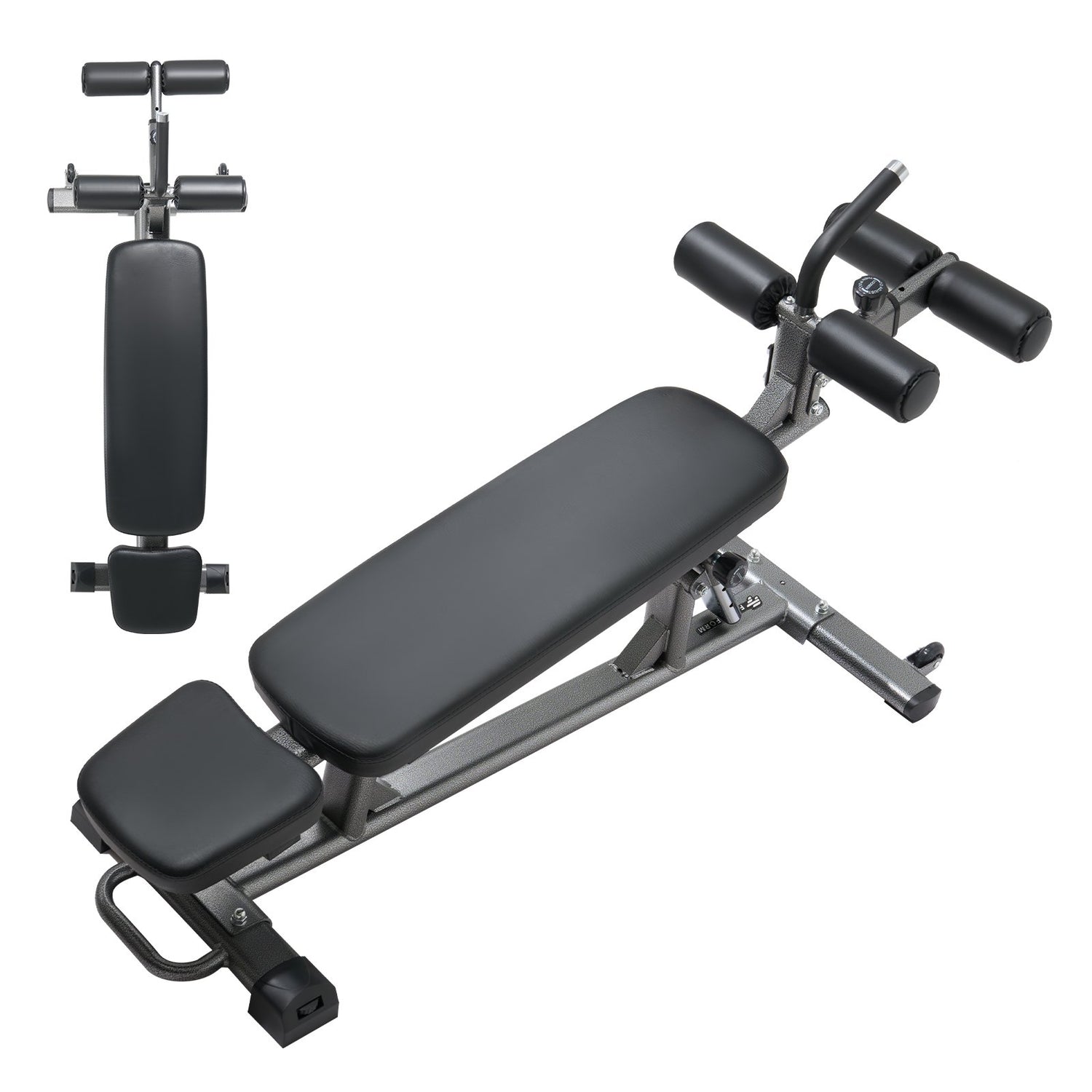 Sit Up Bench, Decline Ab Bench with Reverse Crunch Handle, with 4 Adjustable Height Settings, Heavy Duty Steel, 454 kg Capacity, for Home Gym Workouts, Strength Training, Full Body Muscles