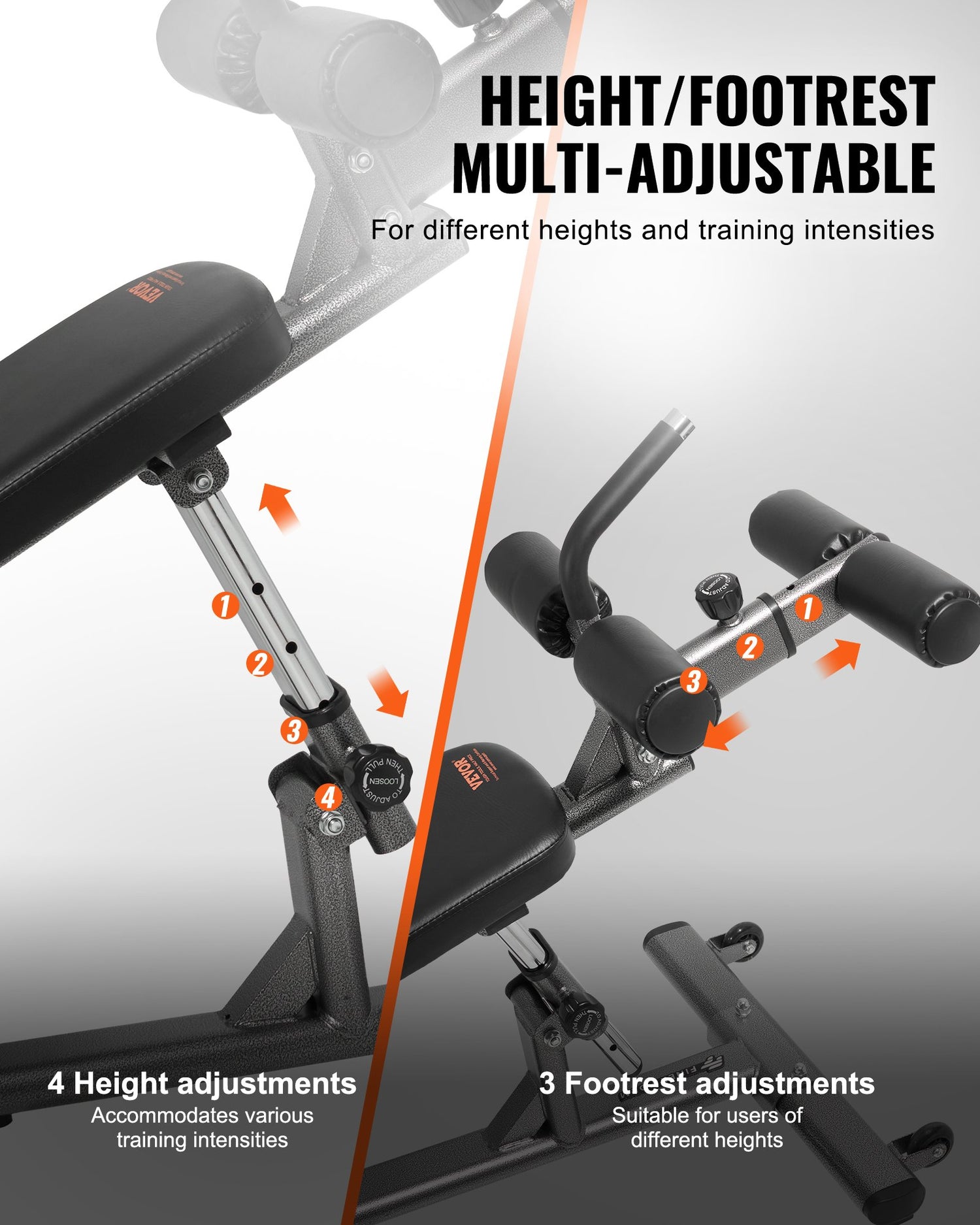 Sit Up Bench, Decline Ab Bench with Reverse Crunch Handle, with 4 Adjustable Height Settings, Heavy Duty Steel, 454 kg Capacity, for Home Gym Workouts, Strength Training, Full Body Muscles