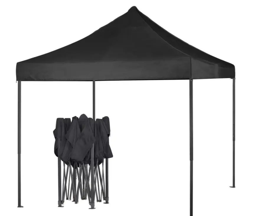 Portable Water-Resistant Gazebo 3x4.5 M - Black / Without Sidewalls