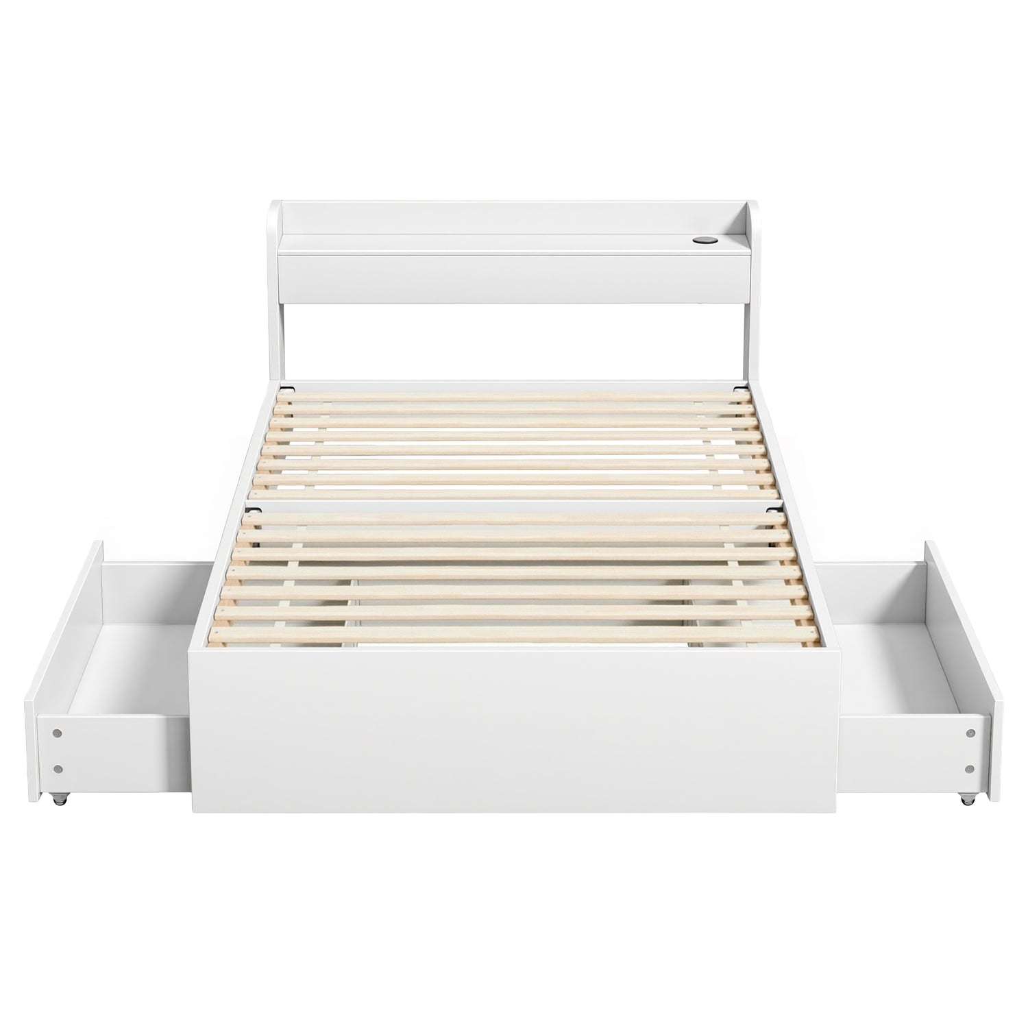Artiss Bed Frame Single Size with Charging Ports and 2 Drawers AURA