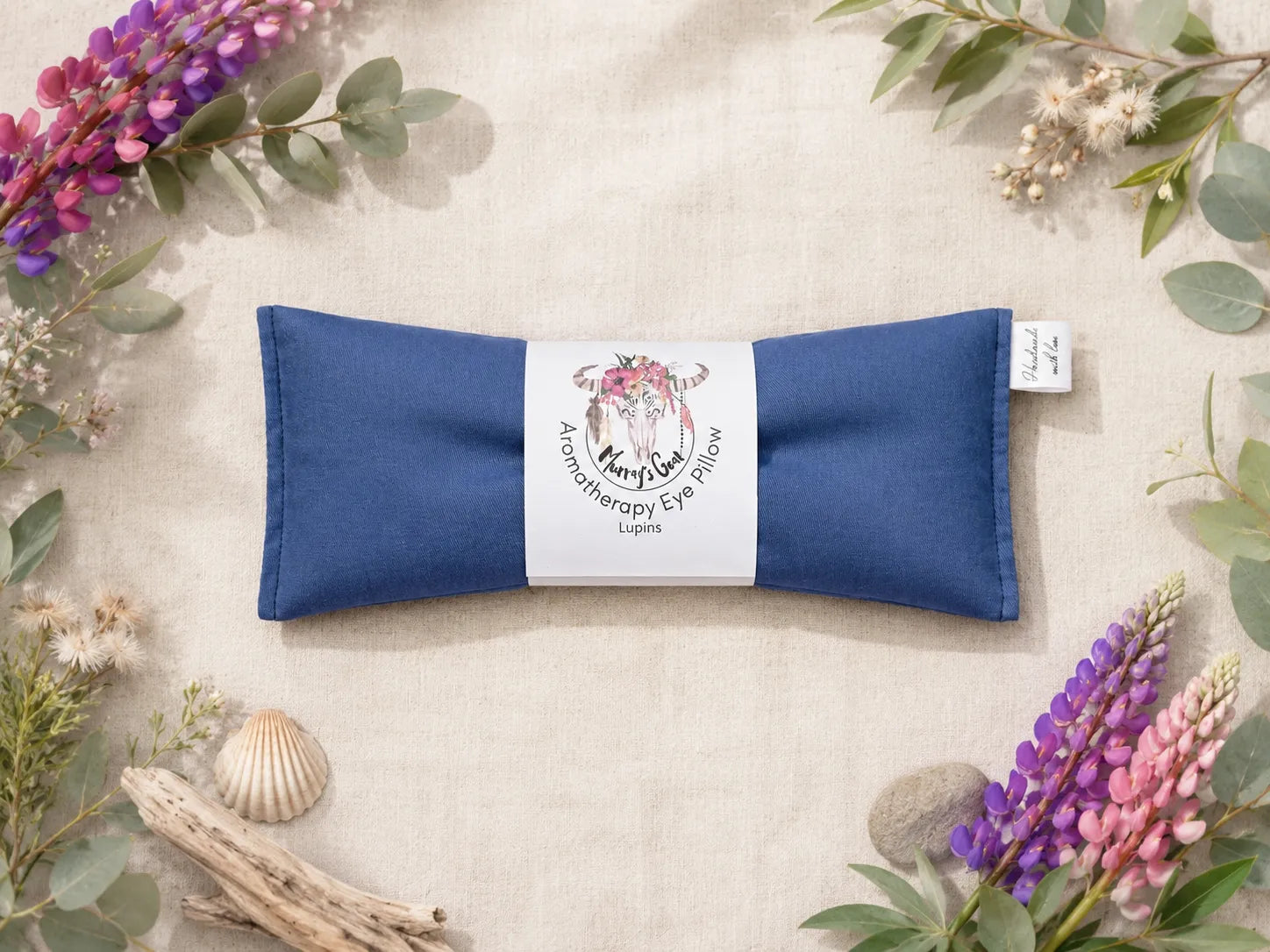 Aromatherapy Eye Pillow – 100% Cotton Heat Pack with Lupins | Made in Australia
