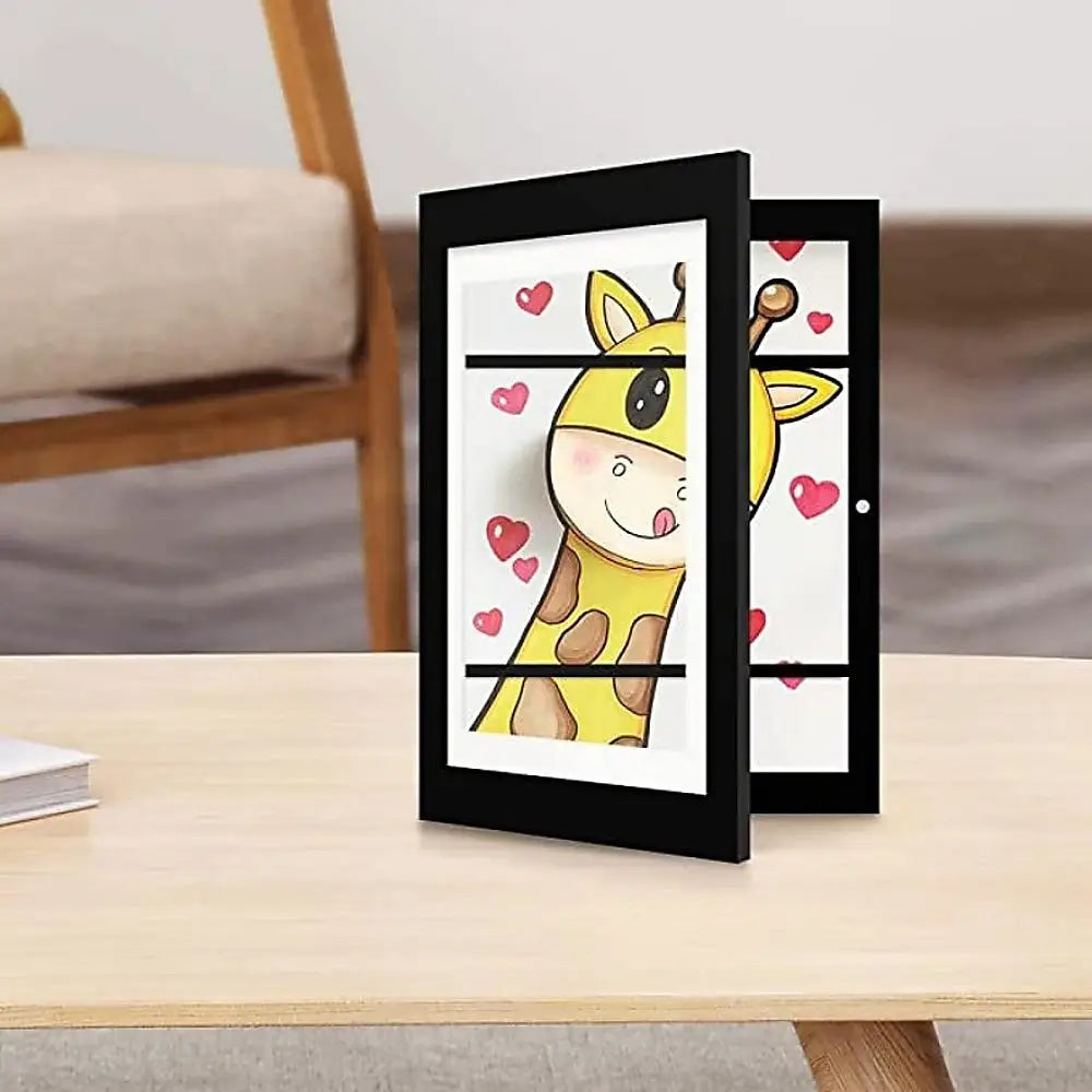A4 Wooden Picture Frame For 50 Artworks Kids Art Display - Home & Garden > Decor