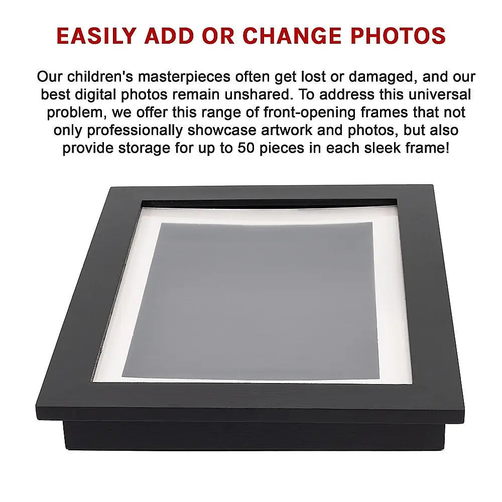 A4 Wooden Picture Frame For 50 Artworks Kids Art Display - Home & Garden > Decor