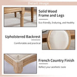 AADEN 2x Linen Dining Chairs with Solid Wood Legs- Beige - Furniture > Outdoor > Outdoor Chairs