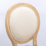 AADEN 2x Linen Dining Chairs with Solid Wood Legs- Beige - Furniture > Outdoor > Outdoor Chairs