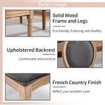 AADEN 2x Linen Dining Chairs with Solid Wood Legs- Grey - Furniture > Outdoor > Outdoor Chairs