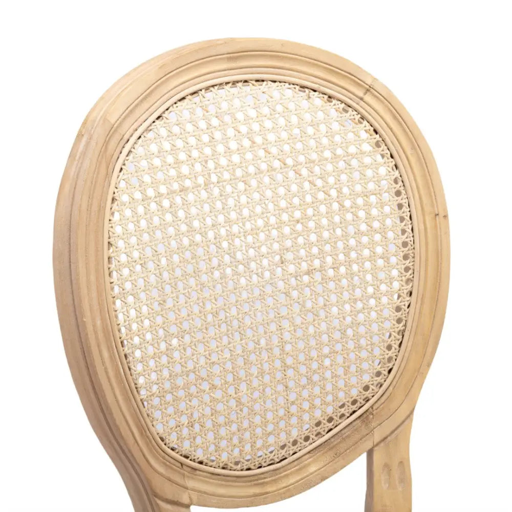 AADEN 2x Rattan Dining Chairs with Solid Wood Legs- Beige - Furniture > Outdoor > Outdoor Chairs