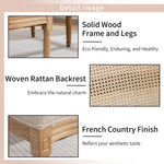 AADEN 2x Rattan Dining Chairs with Solid Wood Legs- Beige - Furniture > Outdoor > Outdoor Chairs