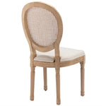 AADEN 2x Rattan Dining Chairs with Solid Wood Legs- Beige - Furniture > Outdoor > Outdoor Chairs