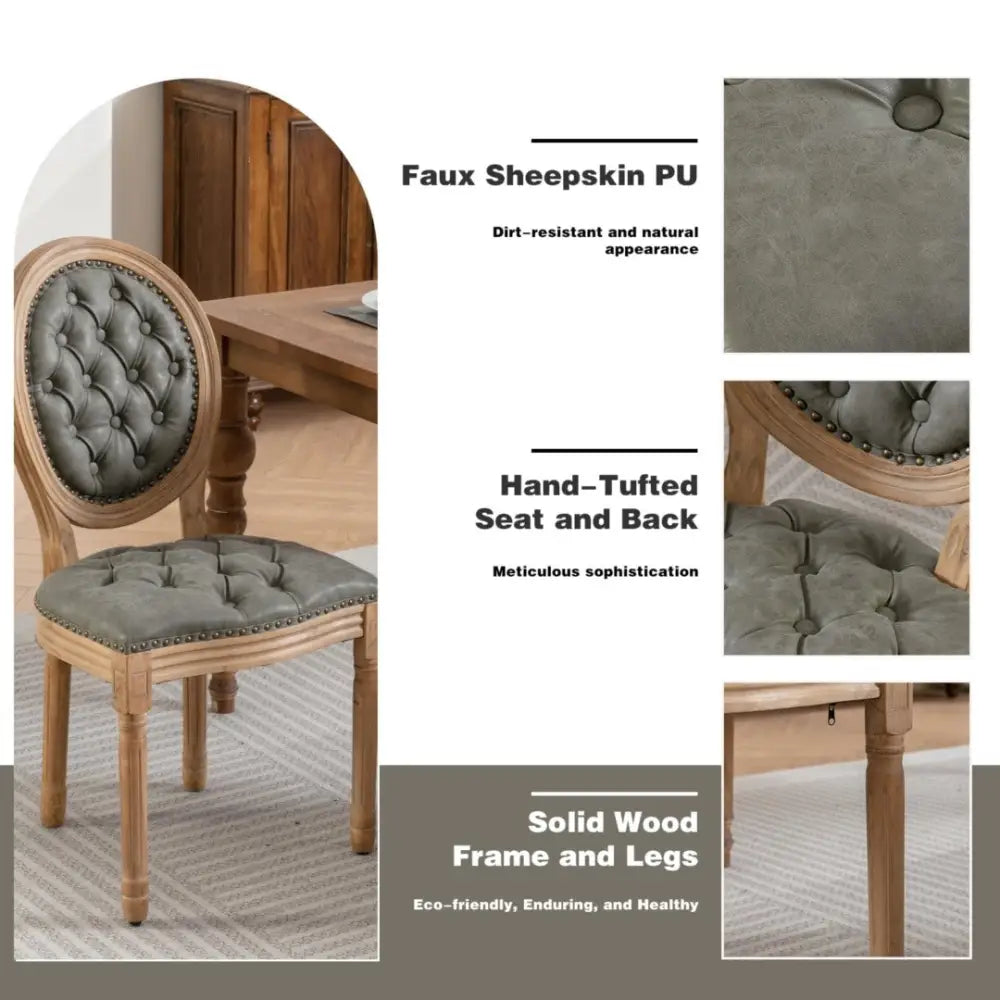AADEN 2x Velvet Faux Leather Dining Chairs with Solid Wood Legs-Pine Green - Furniture > Outdoor > Outdoor Chairs