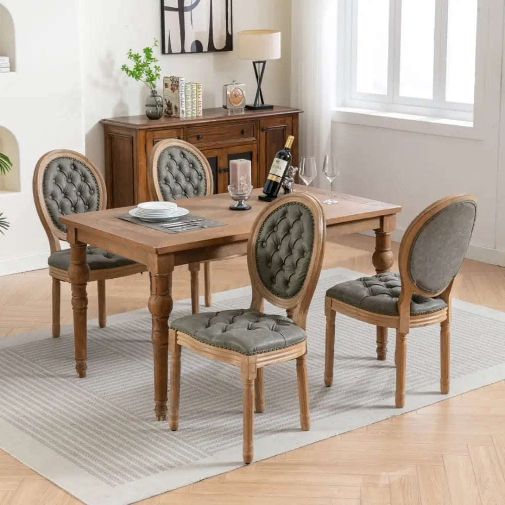 AADEN 2x Velvet Faux Leather Dining Chairs with Solid Wood Legs-Pine Green - Furniture > Outdoor > Outdoor Chairs