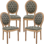 AADEN 4x Velvet Faux Leather Dining Chairs with Solid Wood Legs-Pine Green - Furniture > Outdoor > Outdoor Chairs