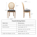 AADEN 8x Rattan Dining Chairs with Solid Wood Legs- Grey - Furniture > Outdoor > Outdoor Chairs